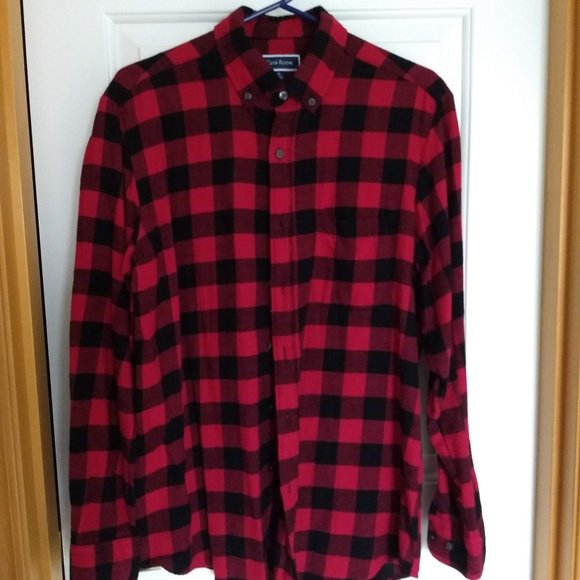 Club Room Other - NWOT Club Room Black Red Plaid Button Down Shirt